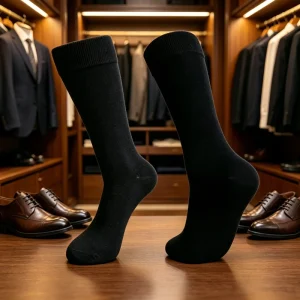 Custom High Quality Men’s Combed Cotton Business Dress Socks Formal Crew Socks