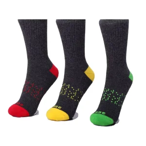 Custom High Quality Unisex Crew Socks Black Soft Cozy Anti Bacterial Breathable with Body and Cuff Design for Men Women