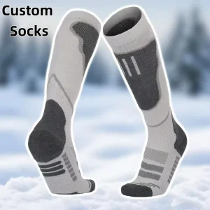 Custom Hiking Socks Thermal Winter Cozy Crew Comfy Men Outdoor Merino Wool Socks