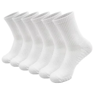 Custom Knit Logo Branded Design Thick Long Winter Organic Cotton White Sport Socks for Men Women Unisex