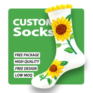 Custom Knitted Crew Socks Cotton Sport Sock Private Your Label Custom Men Athletic Socks