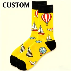 Custom Knitted Grip Socks Non Slip Hosiery Moisture Wicking for Active Lifestyle Comfortable Children’s Cuff Bottom