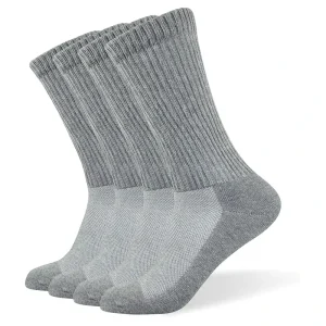 Custom Knitted Loose Men’s Diabetic Crew Socks Non binding Top Seamless Toe Semi cushioned Breathable Soft Socks Unisex
