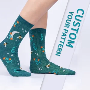 Custom Knitted Men’s Casual Dress Socks Can Be Customized Pattern Color Crew Socks