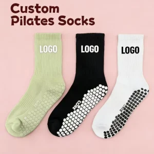 Custom Knitted Pilates Socks Anti slip Grip Yoga Pilates Sock Custom Logo Grip Socks