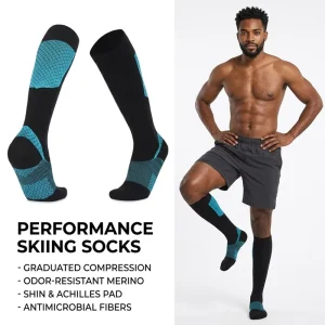 Custom Knitted Spring Knee High Compression Socks for Adults Youth Breathable Nylon Blend Quick Dry Sporty Running Socks Body
