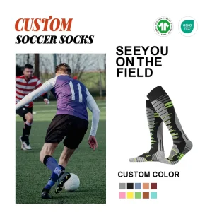 Custom LOGO Youth Men Women 30% Merino Wool Arch Support Thick Cushioned Breathable Non Slip Knee High Thermal Ski Socks