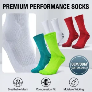 Custom Lightweight Running Socks Sports Running Men’s Badminton Socks Crew Socks