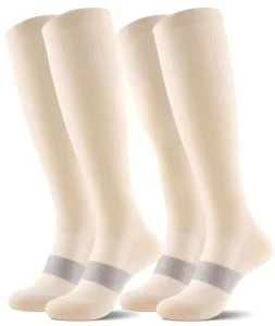 Custom Logo 20 30 MmHg Graduated Compression Socks Jacquard Moisture Wicking Running Sports Compression Socks