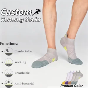 Custom Logo Ankle Running Socks Head sewn Wear resistant Ankle Socks