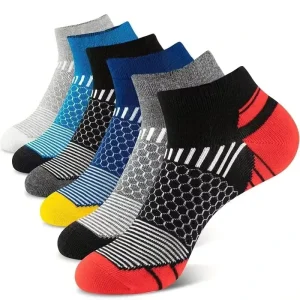Custom Logo Ankle Sport Socks 100% Cotton Athletic Trainer Sneaker Socks With Grip Knitted Mesh Terry Stockings Runners Autumn