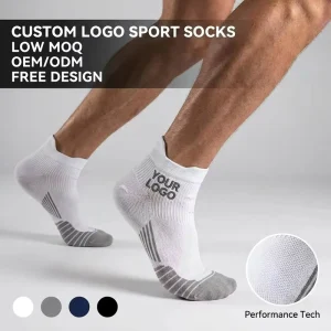 Custom Logo Ankle Sport Socks Anti slip Low Cut Athletic Sports Socks Performance Men Women Low MOQ Socks