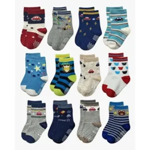Custom Logo Anti Slip Newborn Baby Socks 0-3 Months 6-12 Months Cotton Baby Grip Socks for Boy Girl