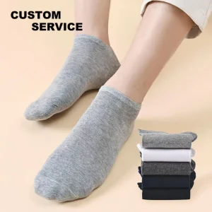 Custom Logo Athletic Ankle Socks Low Cut Short Breathable Ankle Sports Socks