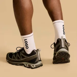 Custom Logo Athletic Crew Sock Comfortable Knit Cotton Sport Sock Customized Gym Sport Socks