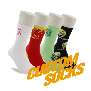 Custom Logo Athletic Sock Customized Made Cotton Crew Sport Sock