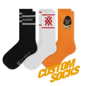Custom Logo Athletic Socks Customizer Men Custom Logo Sport Socks