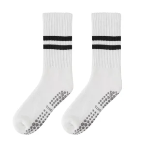 Custom Logo Autumn and Winter Long Tube Pilates Ladies Terry Plus Velvet Thick Yoga Socks