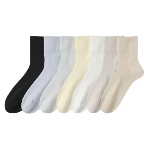 Custom Logo Bamboo Socks Crew Solid Cotton Bamboo Socks Antibacterial Anti Odor Bamboo Socks for Men Women