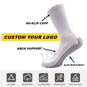 Custom Logo Basketball Breathable Sports Soccer Socks Anti Slip Grip Crew Socks Football Socks