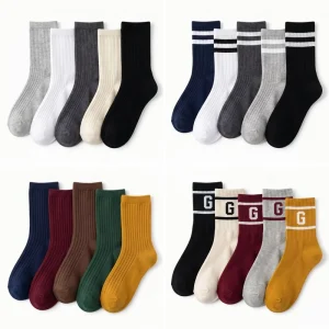 Custom Logo Children School Socks Crew Socks Breathable Students Sport Socks for Girls Boys