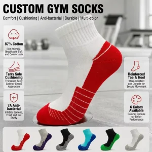 Custom Logo Children Youth Adult Gym Socks Breathable Knitted Terry Cotton Athletic Cushioned Sports Socks Men Women Running