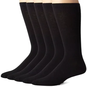 Custom Logo Classic Formal Men Cotton Breathable Thin Black Seamless Mid Calf Work Dress Sock