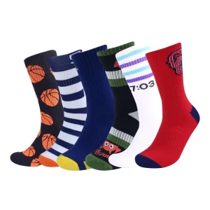 Custom Logo Cotton Black Sports Socks Mens Black Athletic Socks Men Gym Workout Terry Sport Sox Crew Bamboo for Man Sock