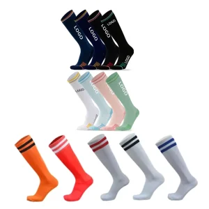 Custom Logo Cotton Compression Anti Slip Knee High Athletic Socks Designer Football Tennis Golf Sport Sock