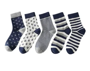 Custom Logo Cotton Men’s Socks Business Casual Design With Bottom Logo