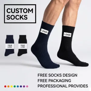 Custom Logo Cotton Socks High Tenacity Breathable Design Custom Men’s Dress Socks With Free Design Packaging