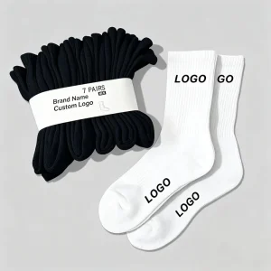 Custom Logo Cotton Sport Socks Breathable Knitted Athletic Socks For Training Unisex