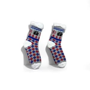 Custom Logo Cozy Plush Solid Color Floor Socks for Adult Women
