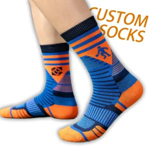 Custom Logo Crew Dress Socks for Youth Children Men’s Fashion Colorful Cotton Socks with Custom Color and Packaging
