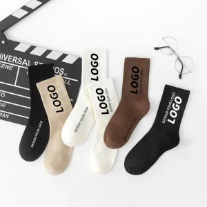 Custom Logo Crew Socks Cotton Athletic Sports Socks Men Women Personalized OEM ODM Custom Design Tube Socks