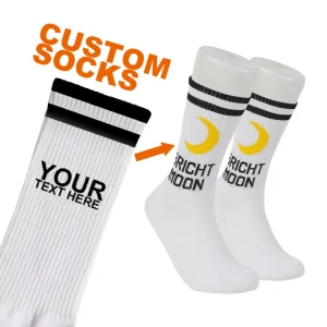 Custom Logo Crew Sport Socks Unisex Cotton Spring Season Breathable and Quick Dry Make to Order
