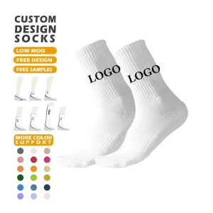 Custom Logo Crew Sports Casual Socks Men’s Jacquard Sport Sock Customised White Men Sport Cotton Socks Athletic Socks