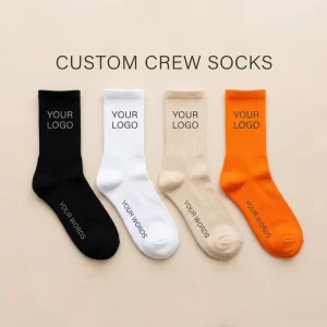 Custom Logo Cushioned Cotton Athletic Socks Sports Crew Socks for Men and Women