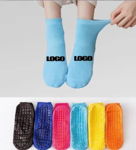 Custom Logo Design Anti Slip Gym Grip Sport Socks Trampoline Socks