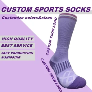 Custom Logo Design OEM Socks Girls Knee High Durable Breathable Soccer Socks Fit Nylon Compression Women for Work Gym