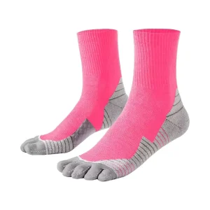 Custom Logo Digital Printing Autumn Crew Five Toe Socks Coolmax Breathable Running Socks for Marathon Performance