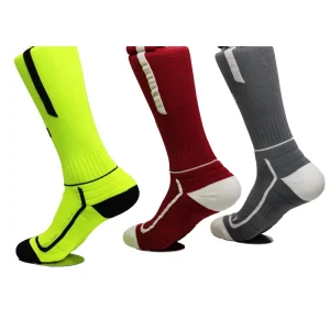 Custom Logo Eco-Friendly Breathable Cotton Men’s Winter Athletic Soccer Grip Crew Socks Anti-Bacterial Quick Sports Socks