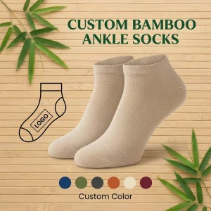 Custom Logo Eco friendly Natural Bamboo Fiber Socks Men Women Breathable Antibacterial Moisture Wicking Ankle Socks
