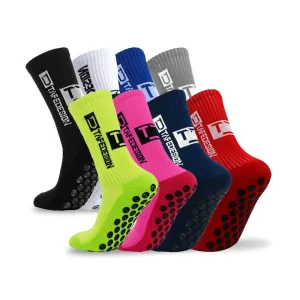 Custom Logo Fashion Compression Colorful Soccer Designer Anti Slip Sport Football Grip Men Football Socks
