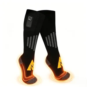 Custom Logo Heated Thermal Foot Massage Socks Battery Warm Socks Rechargeable Battery