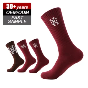 Custom Logo High Crew Adult Basketball Outdoor Knitted Athletic Sports Sock Design Basketball Socks