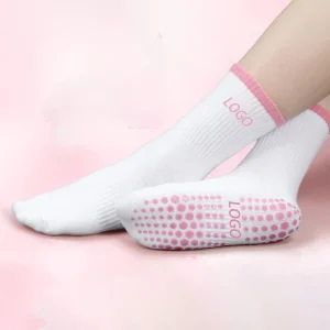 Custom Logo High Quality Pilates Grip Socks Bamboo Cotton Embroidered Pilates Yoga Socks