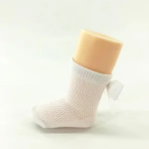 Custom Logo Infant Newborn Toddler Baby Sock Bowknot Breathable Cotton Socks for Baby Daily Wear