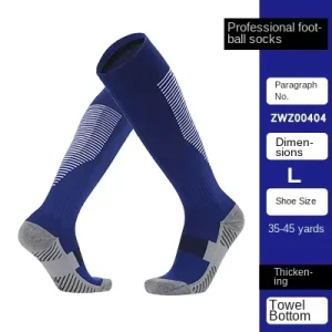 Custom Logo Knitted Football Socks Men’s Children’s Adult Knee High Anti Slip Thick Terry Cushion Durable Soccer Socks
