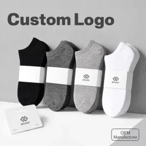 Custom Logo Low Cut Ankle Socks for Men Cotton Blend No Show Socks OEM Manufacturer